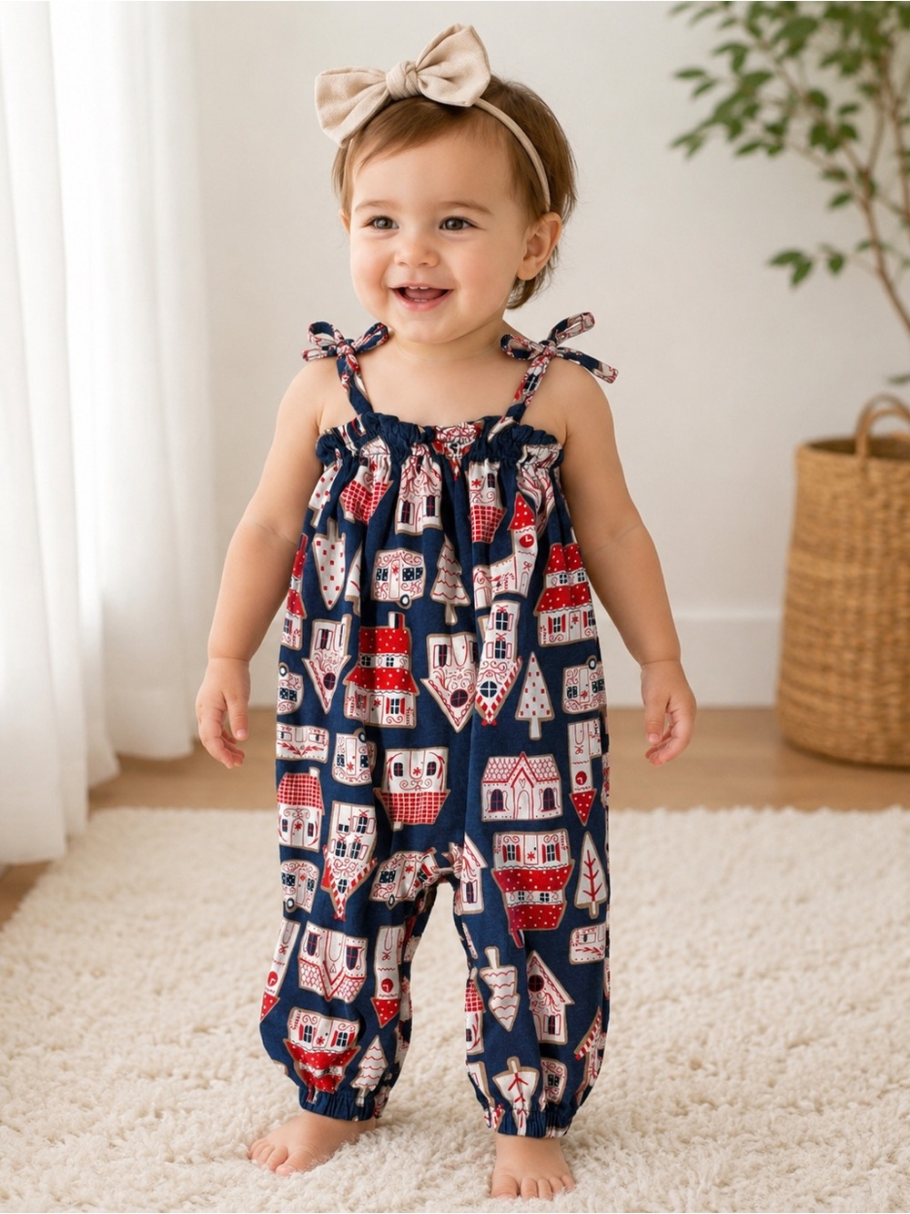 Hanna Andersson Gingerbread House Holiday Romper